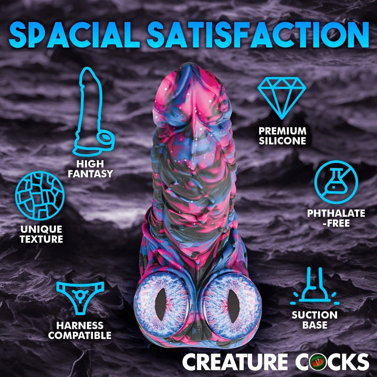 Creature Cocks - Alienoid Silicone Dildo with Suction Cup Base | 8.5 inches creature cocks - For Me To Love