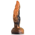 creature cocks Creature Cocks Ravager Rippled Tentacle Marble Rust Orange Silicone Dildo 8 inch