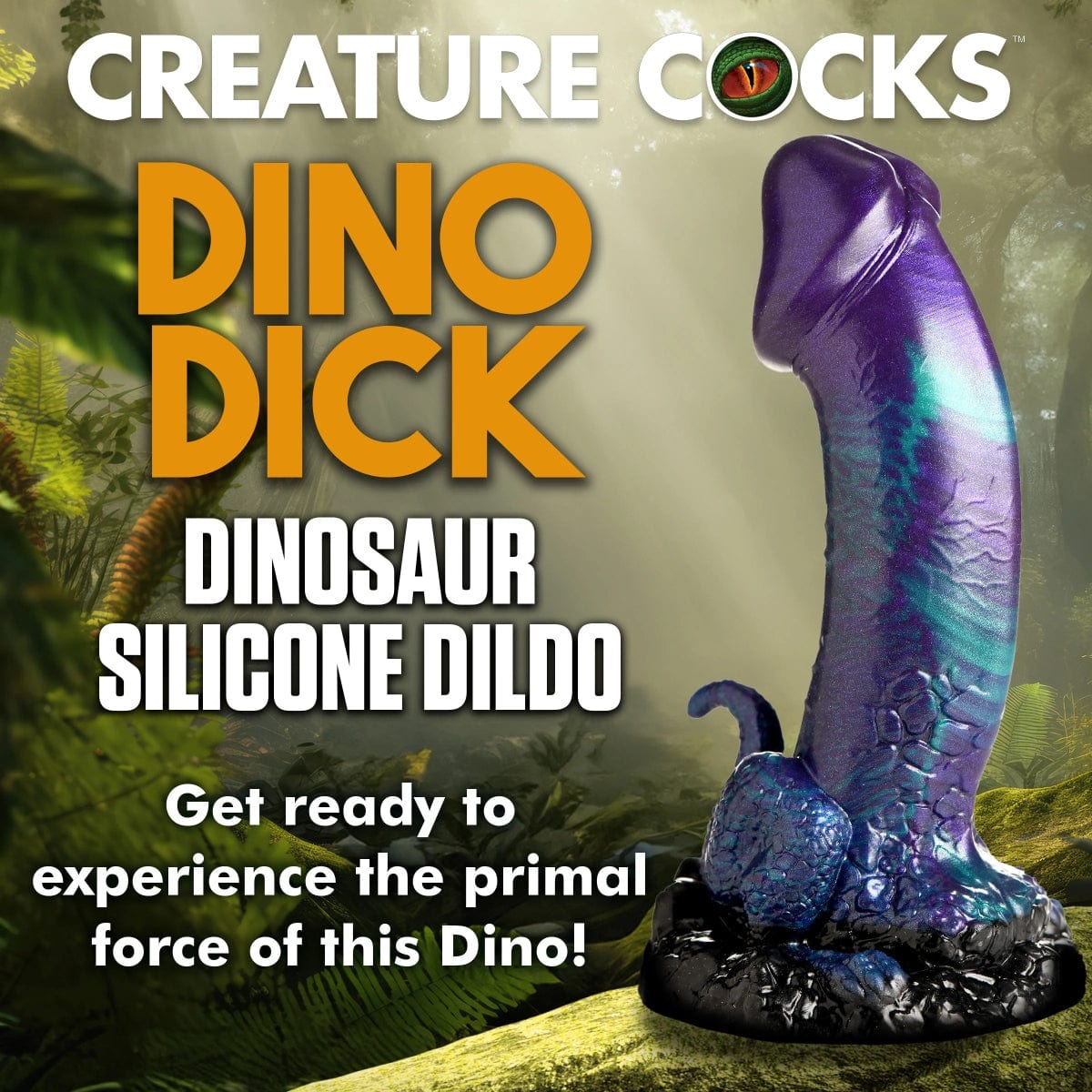 Creature Cocks - Dino Dick Dinosaur Silicone Dildo | 7.5 inches creature cocks - For Me To Love