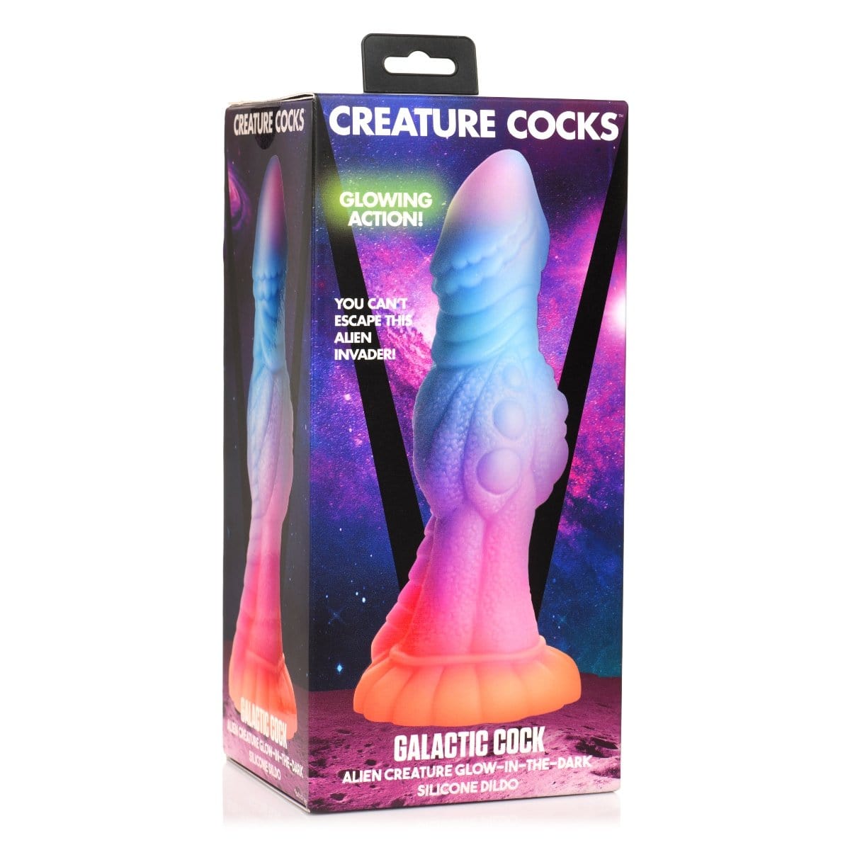 Creature Cocks - Galactic Alien Glow In The Dark Silicone Dildo with Suction Cup Base | 8.5 inches creature cocks - For Me To Love