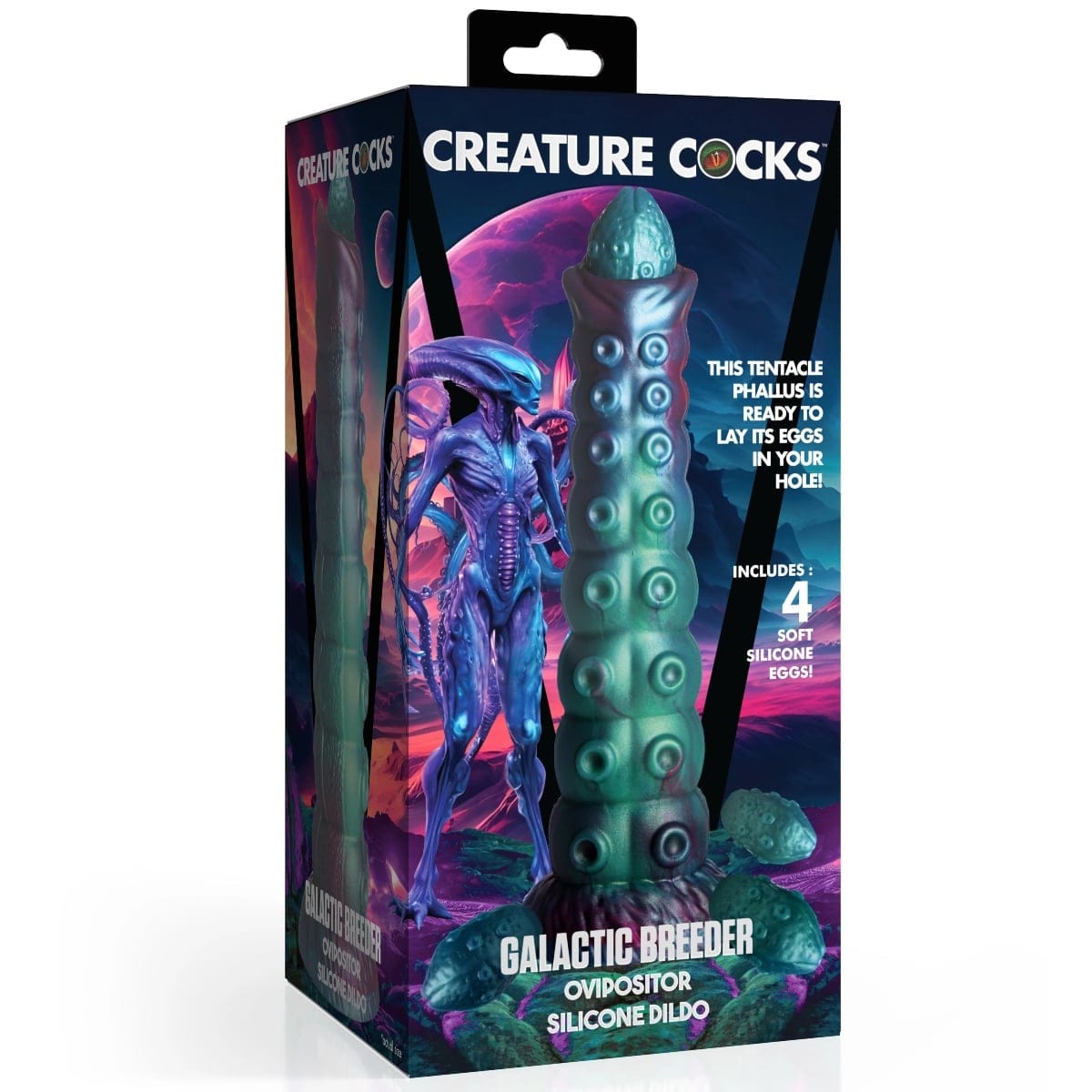Creature Cocks - Galactic Breeder Ovipositor Silicone Dildo with Suction Cup Base | 8.5 inches creature cocks - For Me To Love