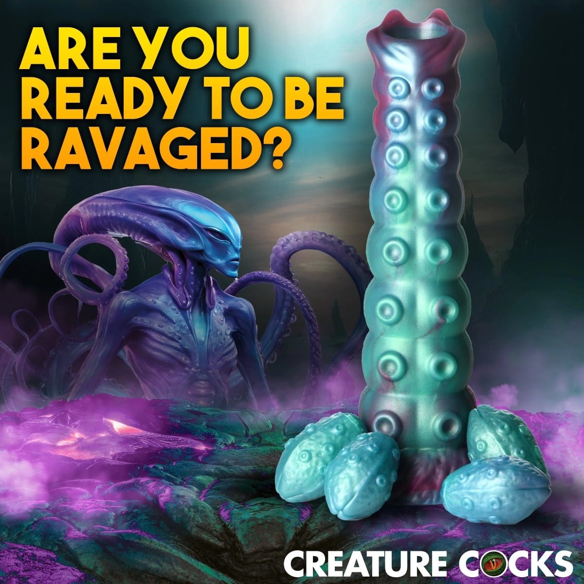 Creature Cocks - Galactic Breeder Ovipositor Silicone Dildo with Suction Cup Base | 8.5 inches creature cocks - For Me To Love