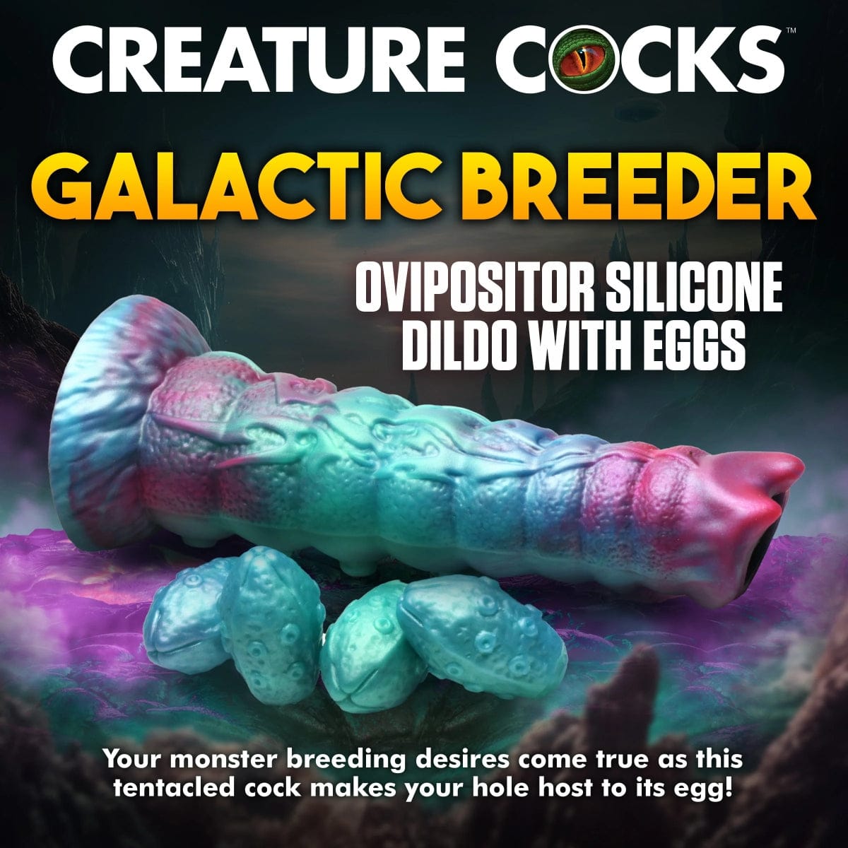 Creature Cocks - Galactic Breeder Ovipositor Silicone Dildo with Suction Cup Base | 8.5 inches creature cocks - For Me To Love