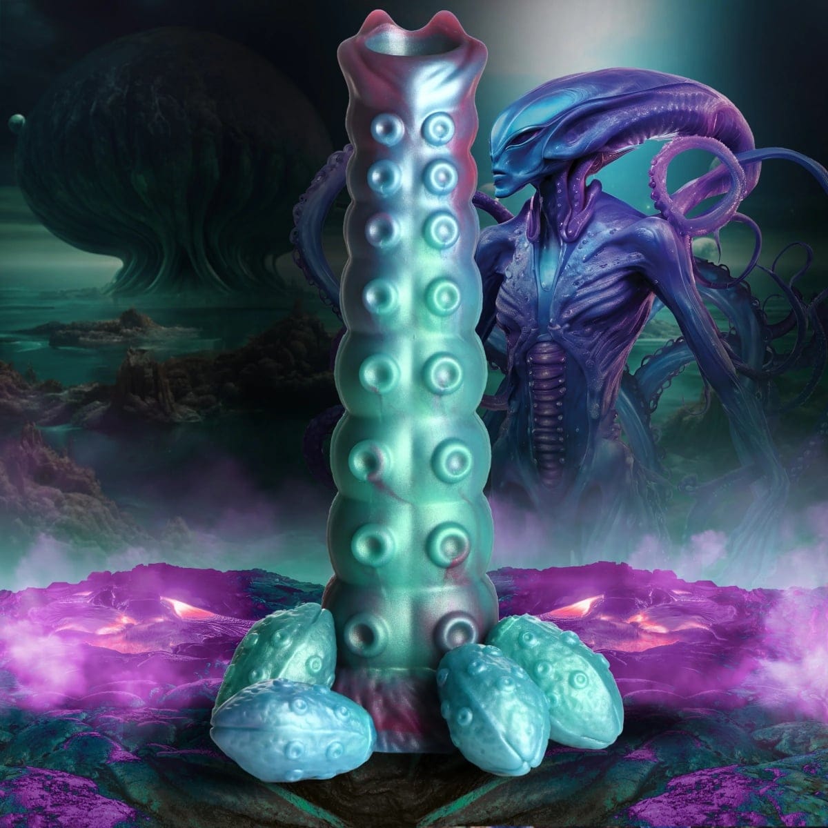 Creature Cocks - Galactic Breeder Ovipositor Silicone Dildo with Suction Cup Base | 8.5 inches creature cocks - For Me To Love