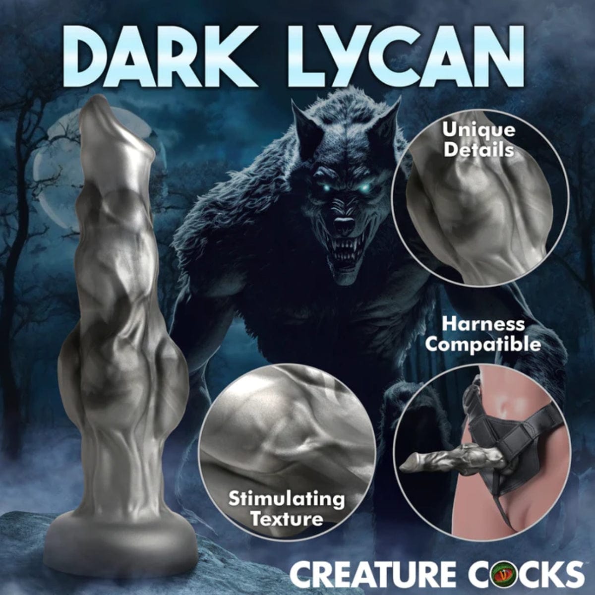 Creature Cocks - Night Prowler Silicone Dildo | Choice of Small - Medium - Large creature cocks - For Me To Love