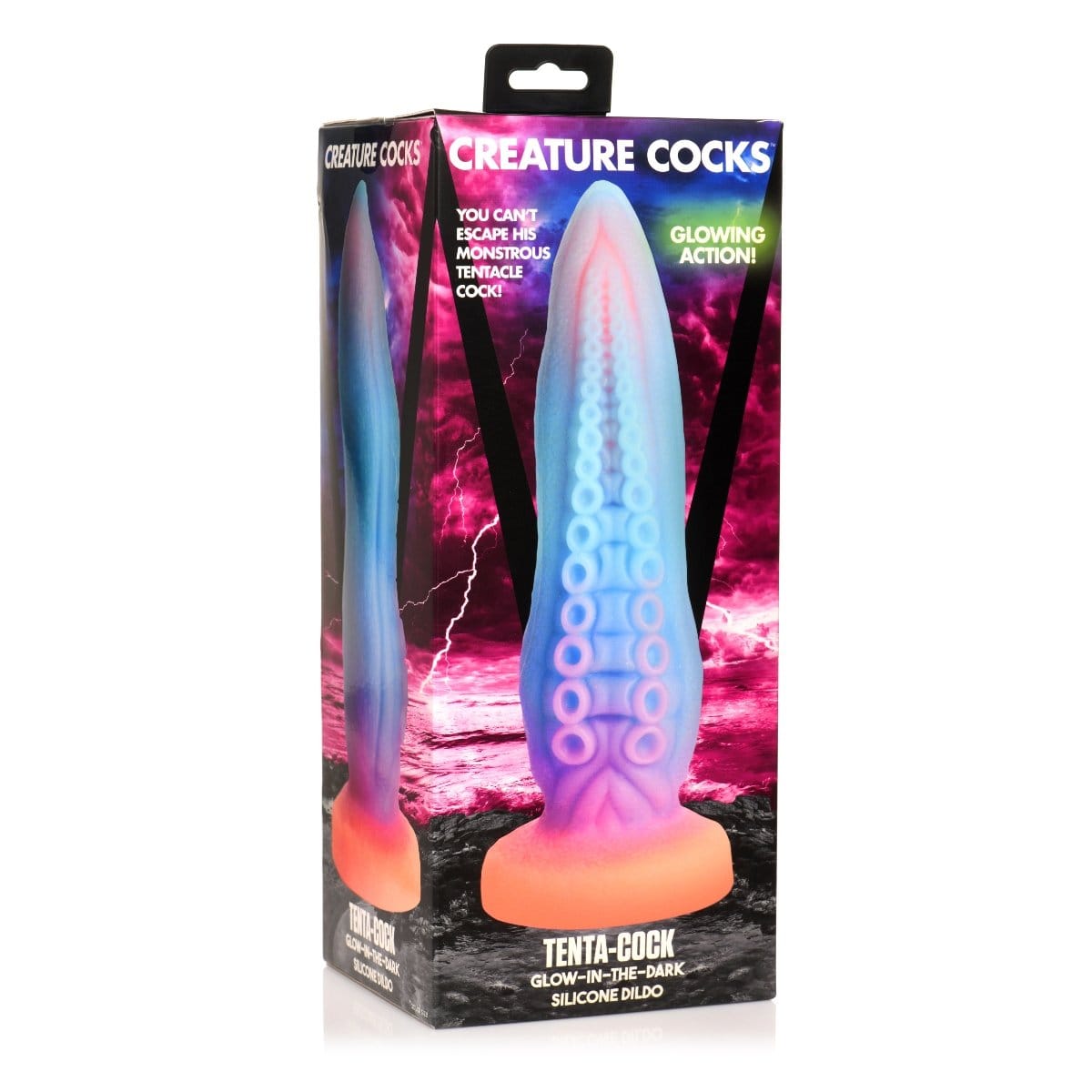 Creature Cocks - Tenta Cock Glow In The Dark Silicone Dildo with Suction Cup Base | 9.5 inches creature cocks - For Me To Love