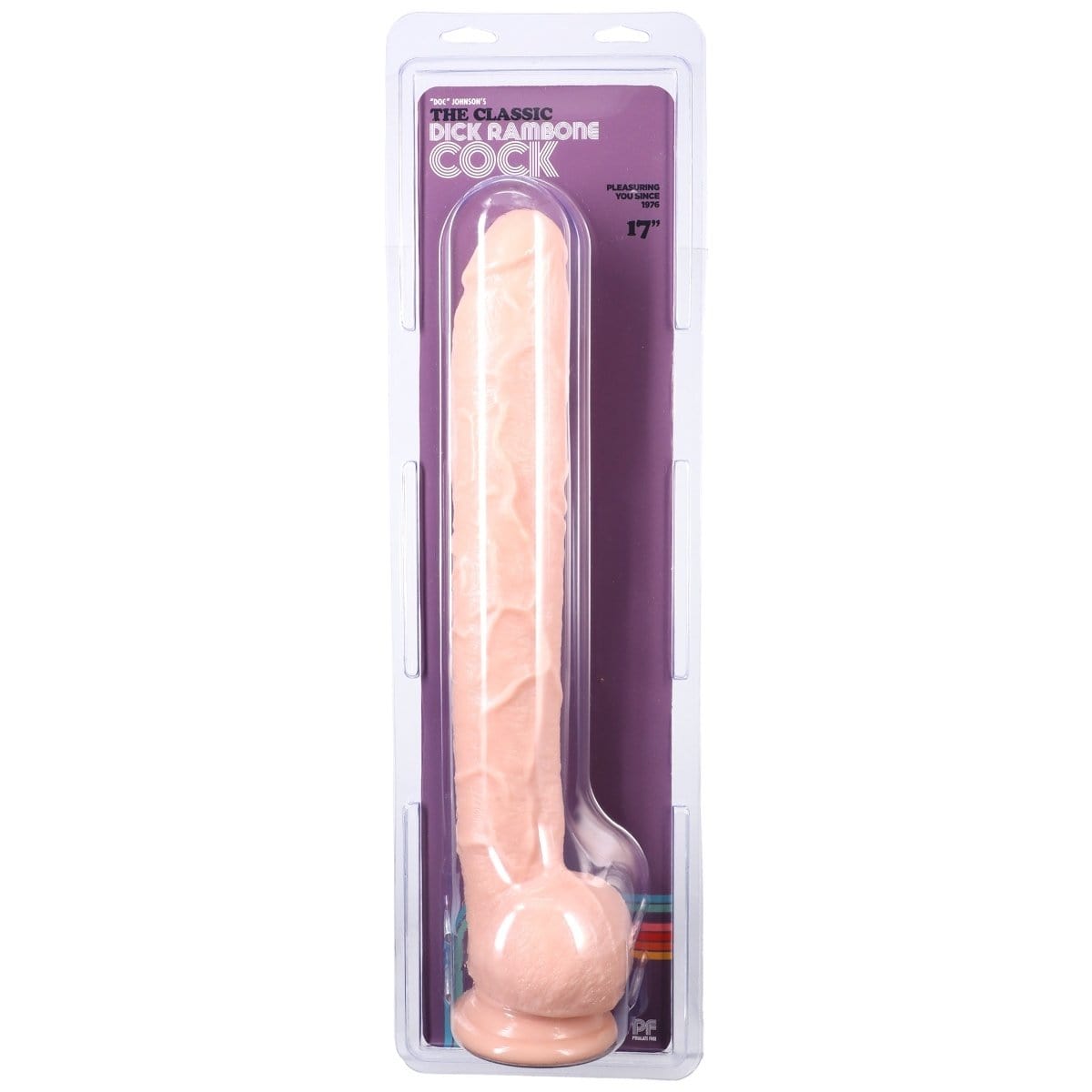 Doc Johnson - Classic Rambone Dildo with Suction Cup Base | Flesh 17 inches Doc Johnson - For Me To Love