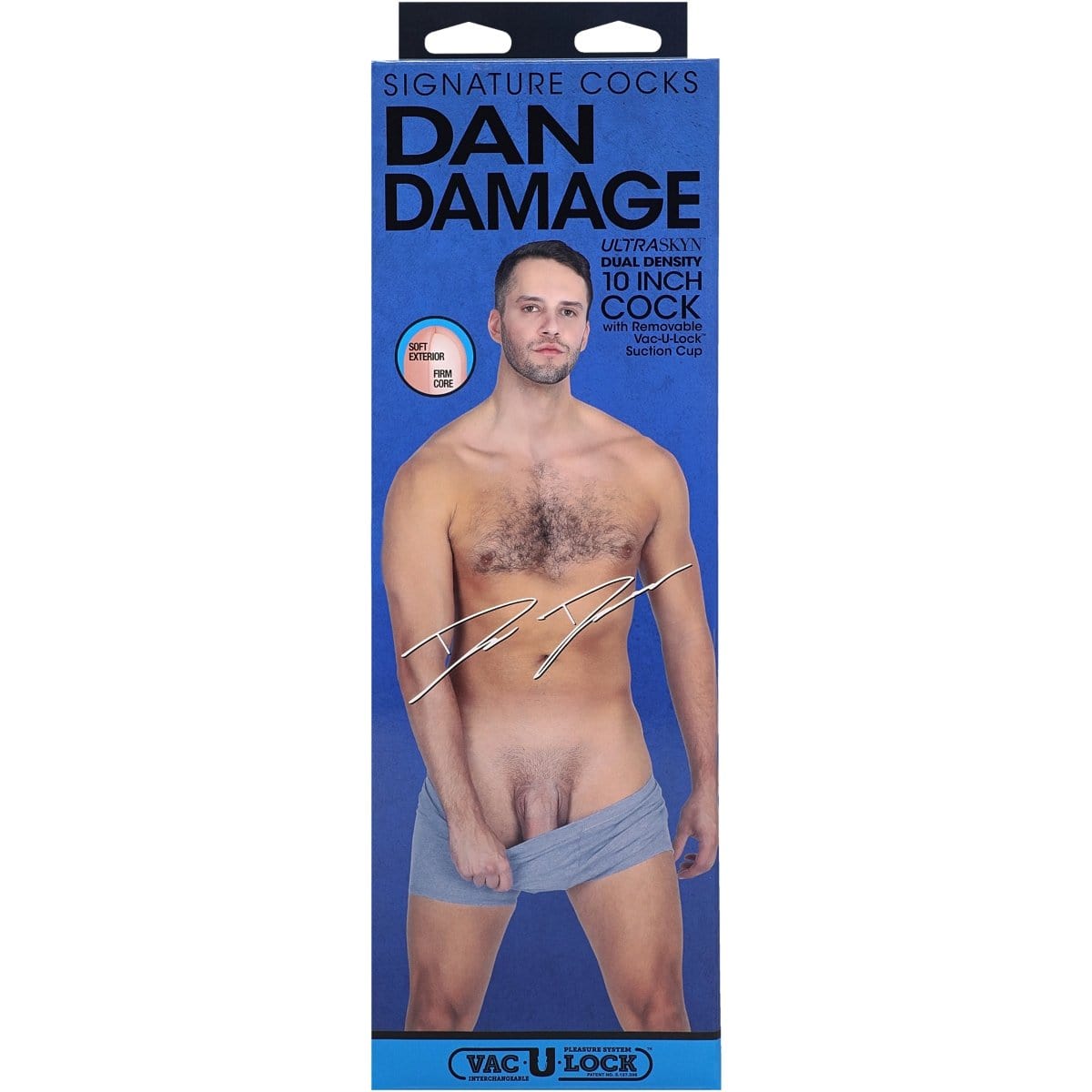 Doc Johnson - Dan Damage ULTRASKYN Dildo with Removable Vac-U-Lock Suction Cup | 10 inches Doc Johnson - For Me To Love