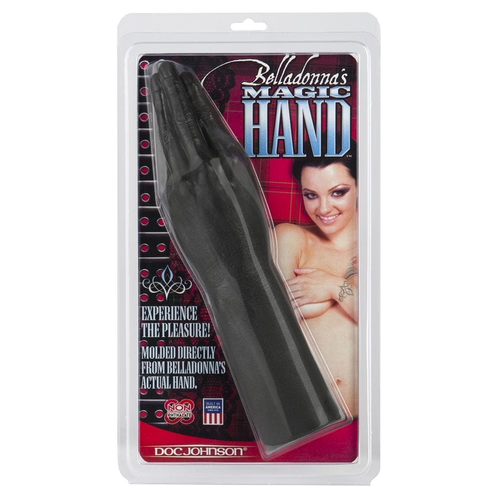 Doc Johnson Doc Johnson - Belladonna Magic Hand Dildo Black 11.5 inch