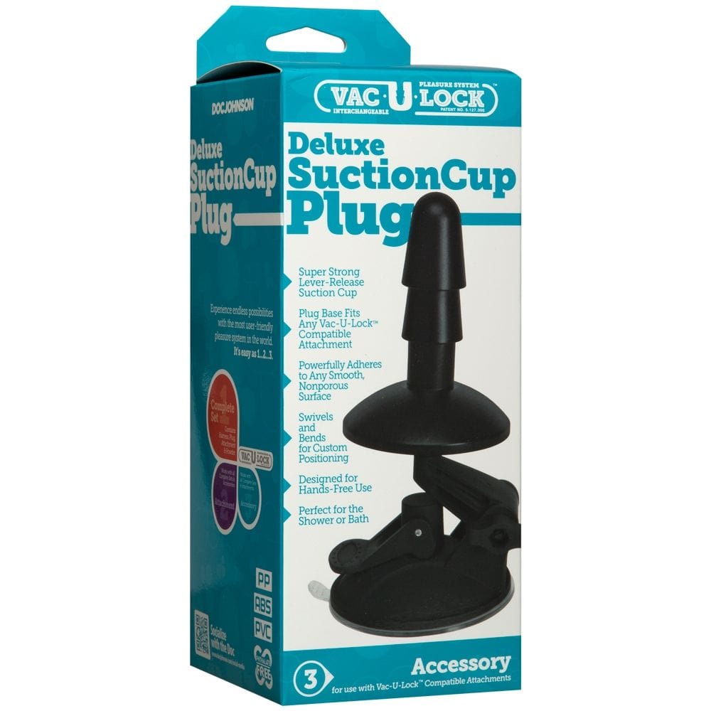 Doc Johnson Doc Johnson Vac-U-Lock Deluxe Suction Cup Dildo Accessory - Black