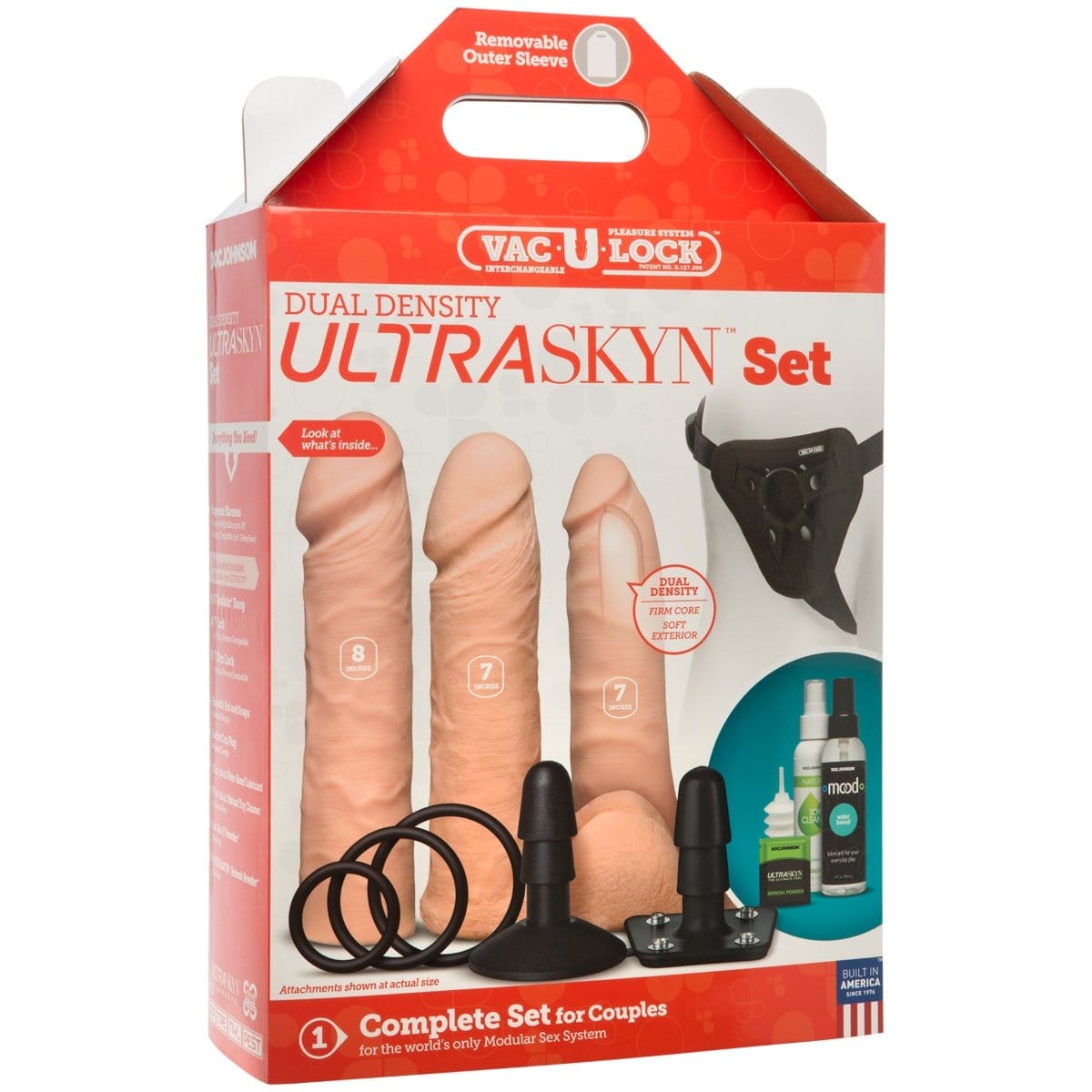 Doc Johnson - Dual Density Ultraskyn Harness Set | Includes 3 Realistic Dildos Doc Johnson - For Me To Love