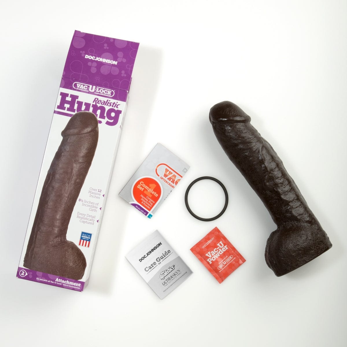 Doc Johnson - Hung Brown Cock Vac-U-Lock Compatible | 12 inches Doc Johnson - For Me To Love