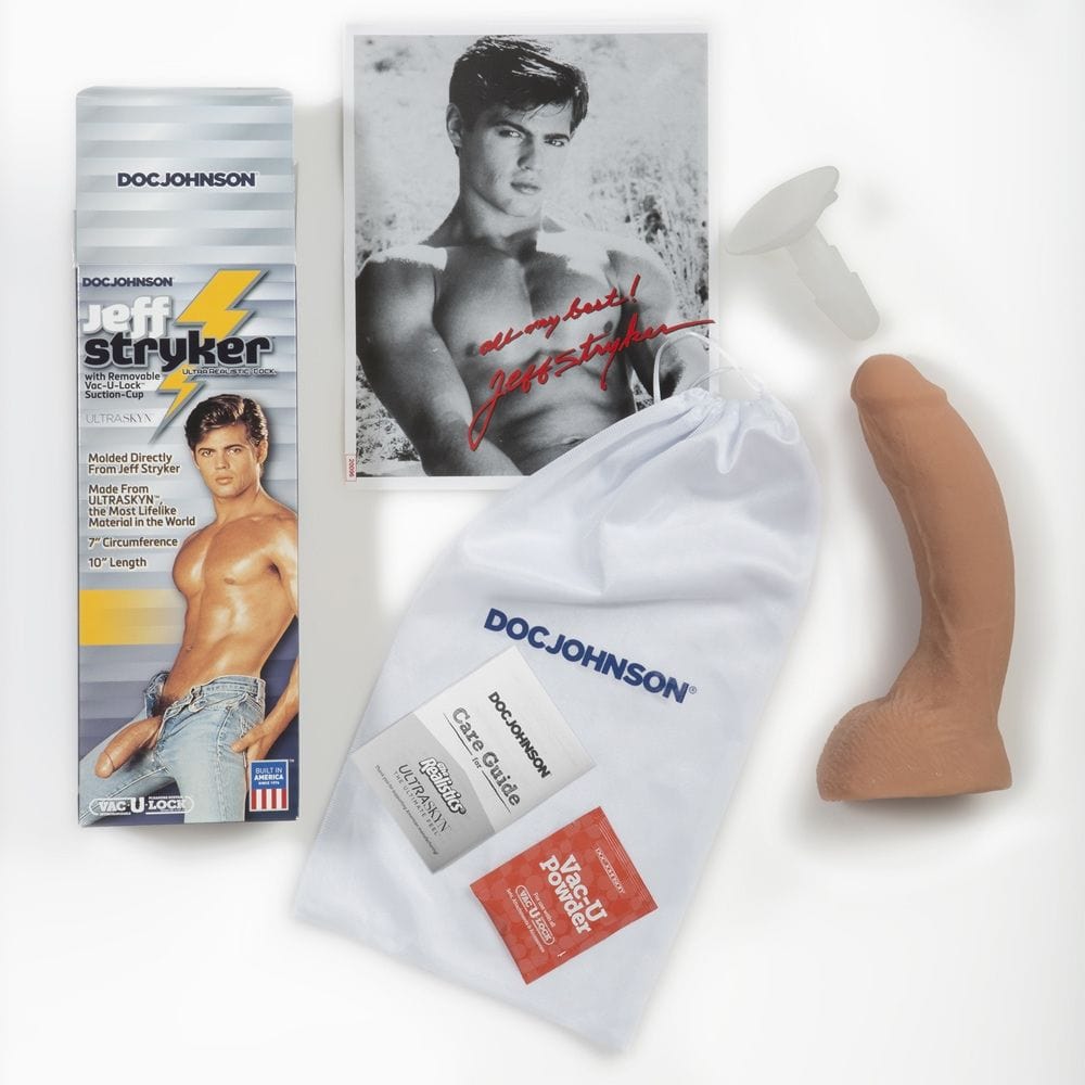 Doc Johnson Jeff Stryker Realistic Cock with Vac-U-Lock Suction Cup White 10 inch Doc Johnson - For Me To Love