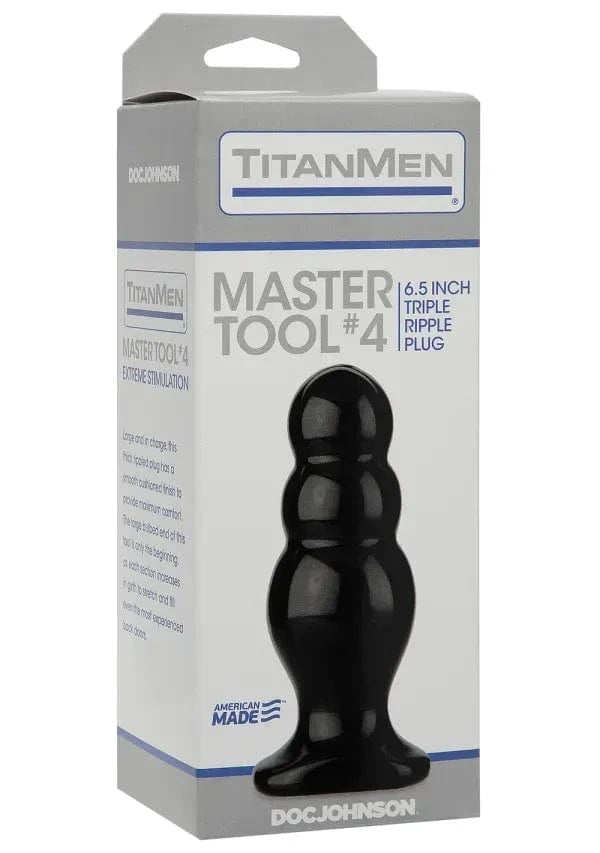 Doc Johnson - Master Tool #4 Titanman Triple Ripple Butt Plug | 6.5 inches Doc Johnson - For Me To Love