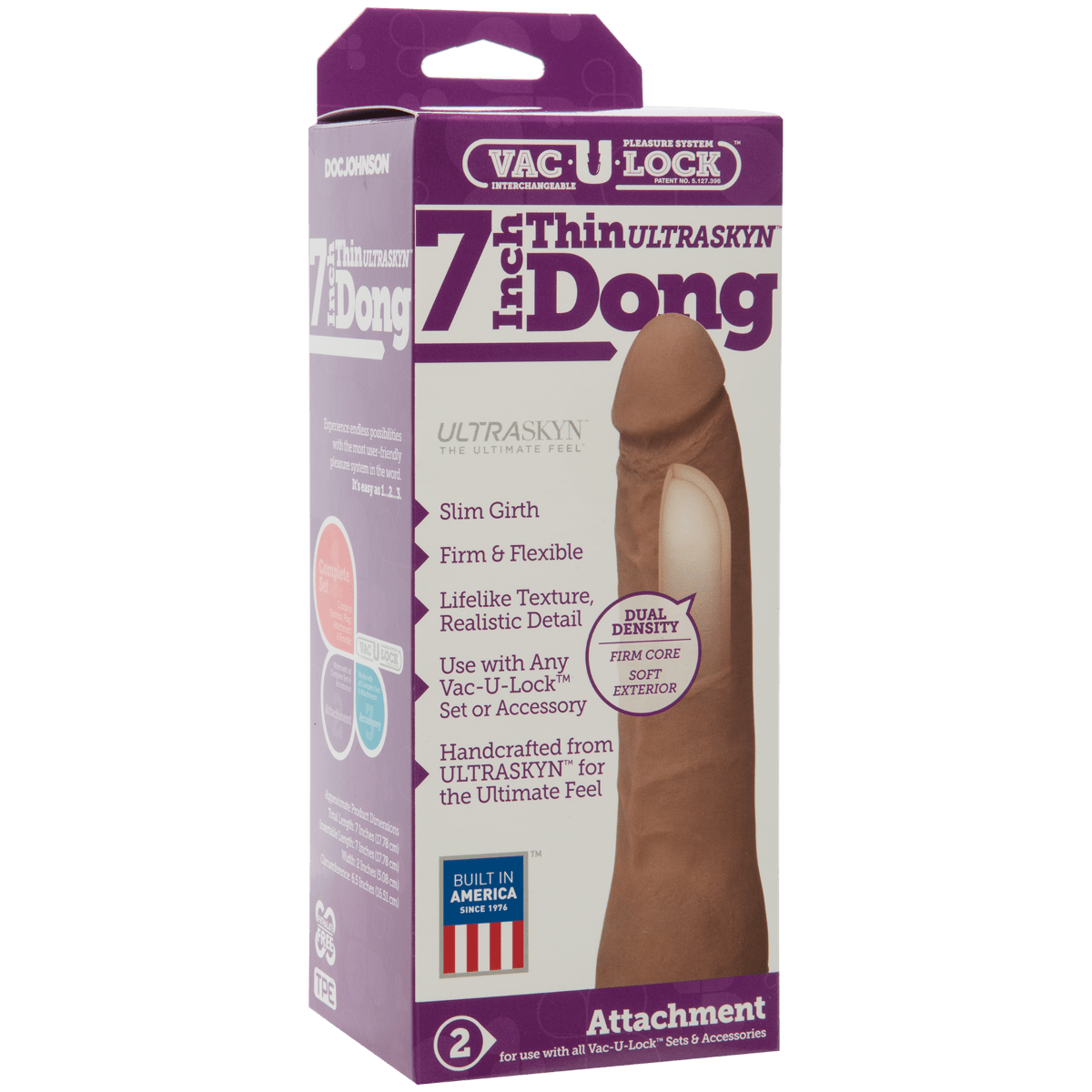 Doc Johnson - Realistic Vac-U-Lock ULTRASKYN Thin Dildo | 7.5 inches Doc Johnson - For Me To Love