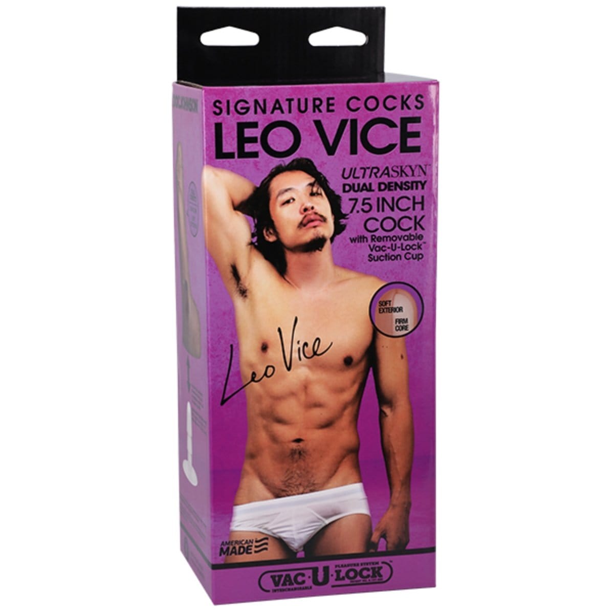 Doc Johnson Signature Cocks Leo Vice 7.5 Inch Ultraskyn Cock with Removable Vac-U-Lock Suction Cup