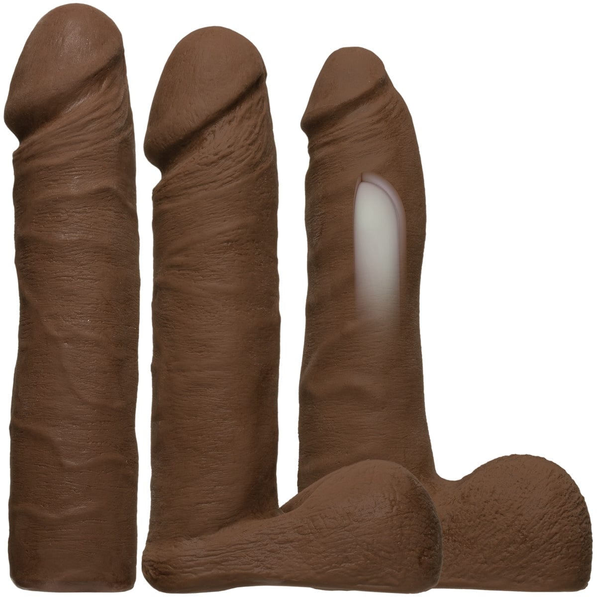 Doc Johnson - Vac U Lock Dual Density Ultraskyn Set Chocolate | 8 & 7 inches Doc Johnson - For Me To Love