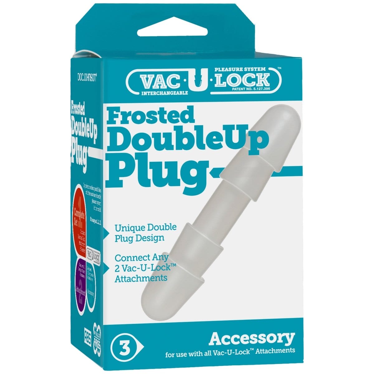 Doc Johnson Vac-U-Lock Frosted Double Up Attachment Plug