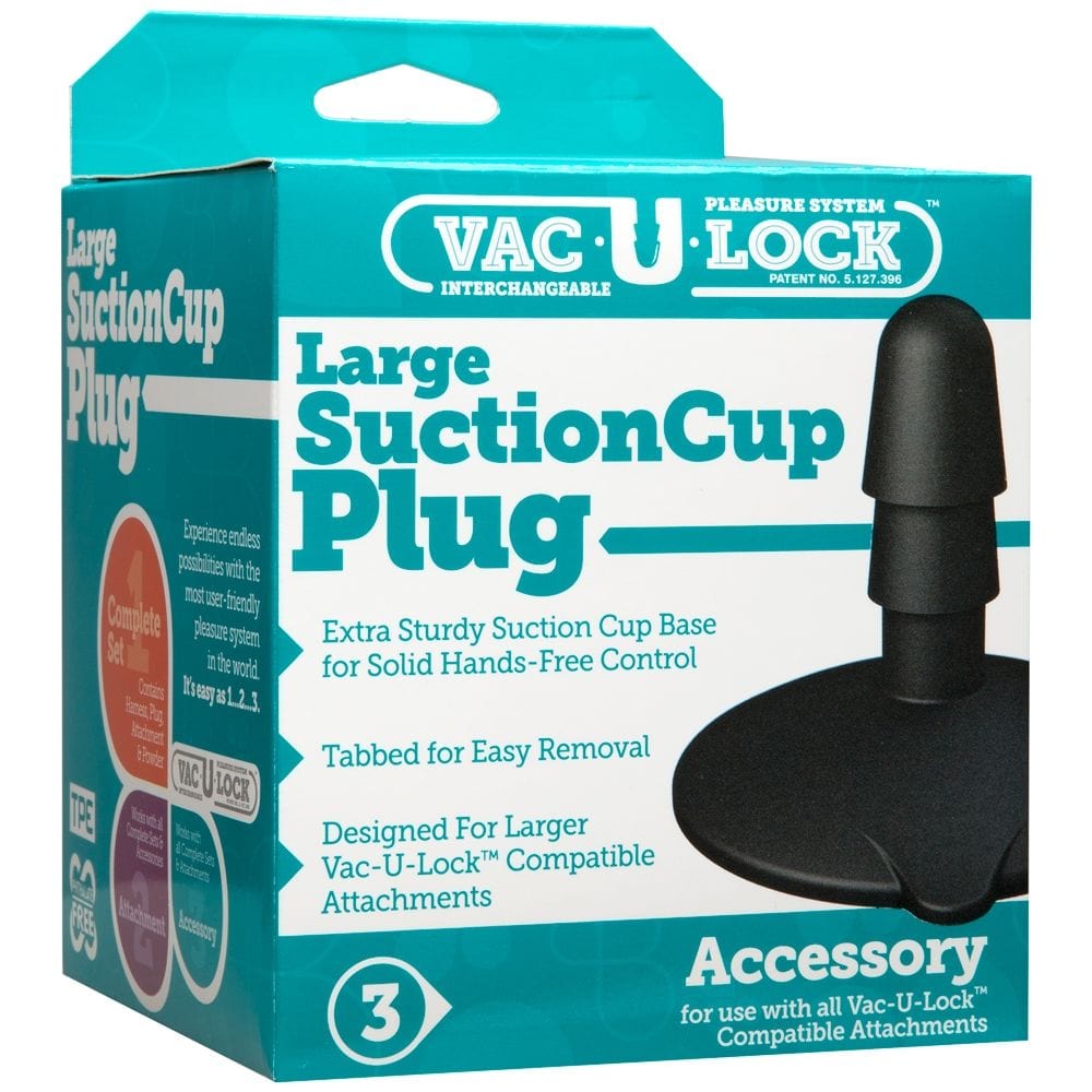 Doc Johnson Vac-U-Lock Suction Cup Plug Black