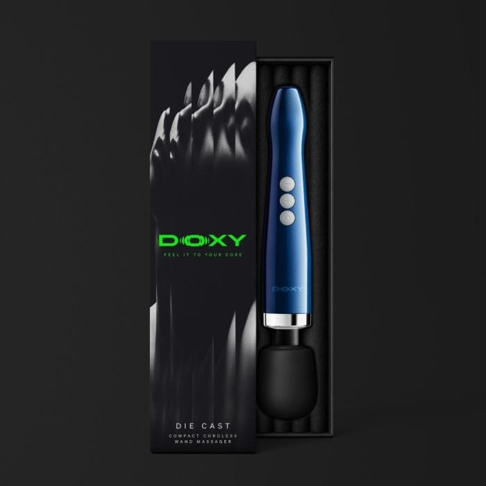 Doxy 2.0 - Die Cast Compact Cordless Massage Wand | Blue Doxy - For Me To Love
