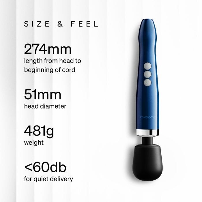 Doxy 2.0 - Die Cast Compact Cordless Massage Wand | Blue Doxy - For Me To Love