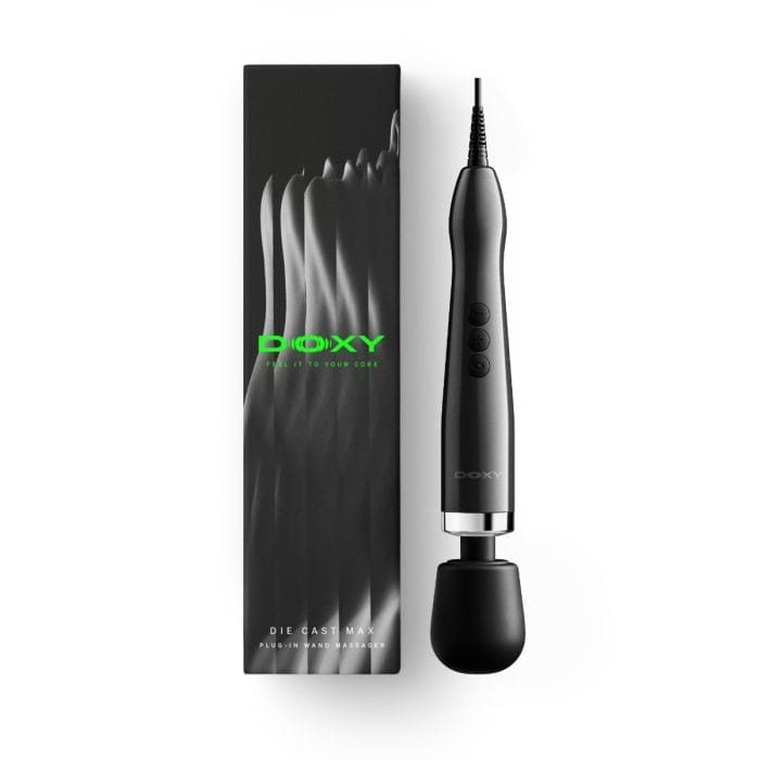 Doxy 2.0 - Die Cast Max Powerful Plug‑In Massage Wand | Black Doxy - For Me To Love