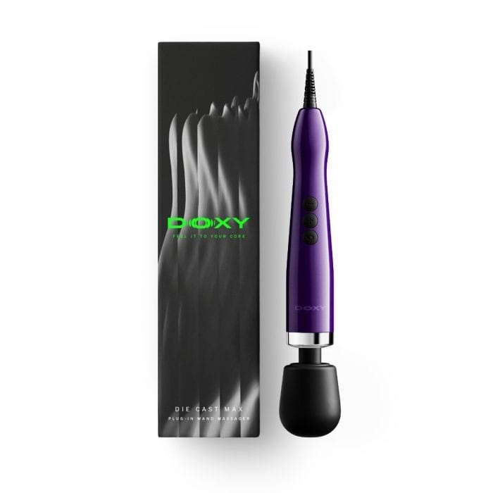Doxy 2.0 - Die Cast Max Powerful Plug‑In Massage Wand | Purple Doxy - For Me To Love