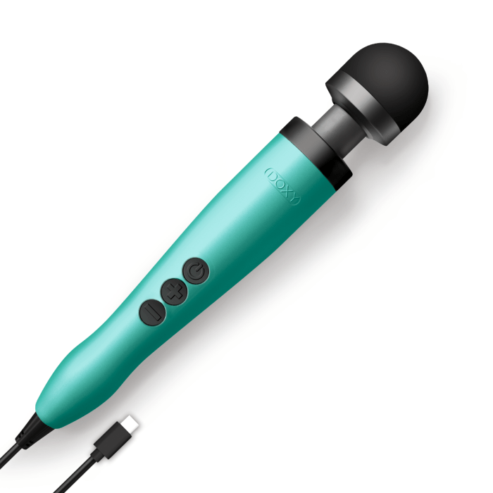 DOXY 3 USB-C - Powerful Plug-in Compact Massage Wand | Black or Turquoise Doxy - For Me To Love