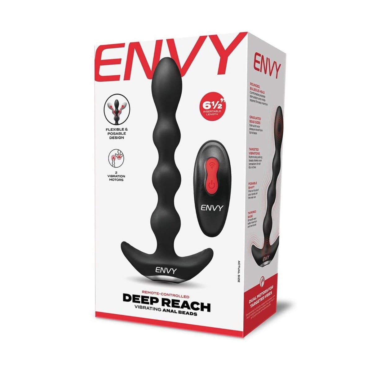 Envy - 4 Bead Vibrating Anal Probe with Remote | 6.5 inches Envy - For Me To Love