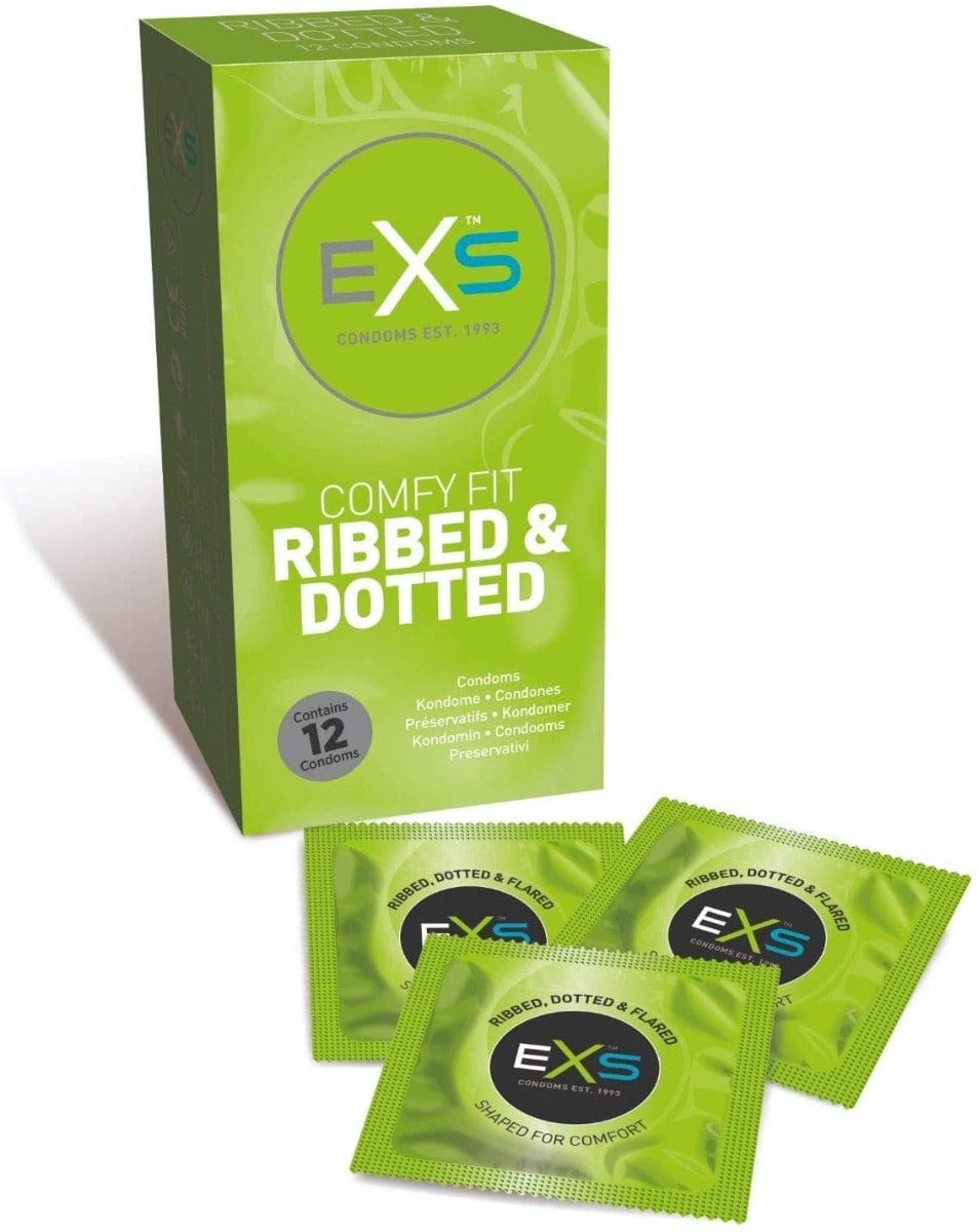 EXS - Ribbed and Dotted Condoms | 12 pack For Me To Love - For Me To Love