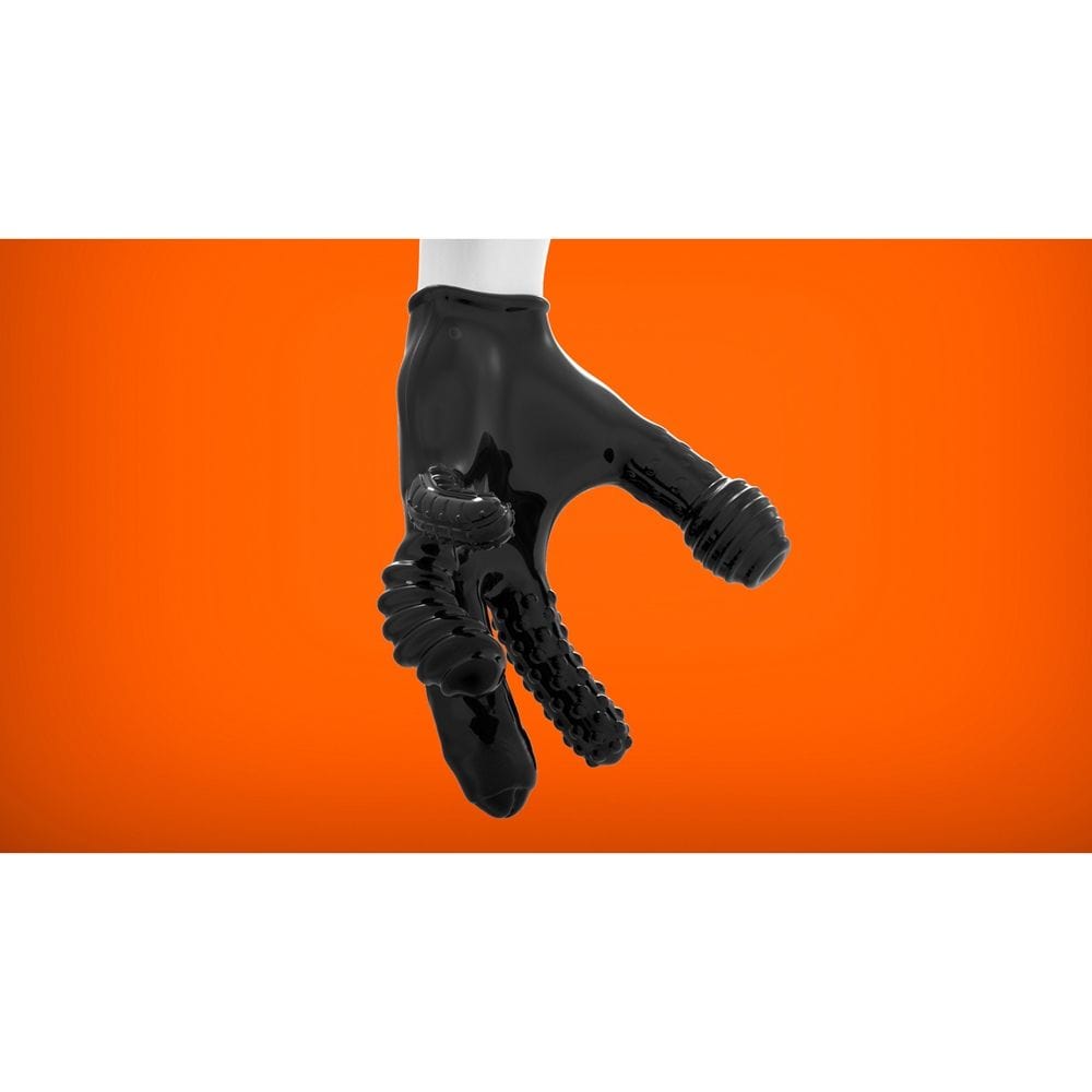 Finger Fuck Pleasure Glove - Black Oxballs - For Me To Love