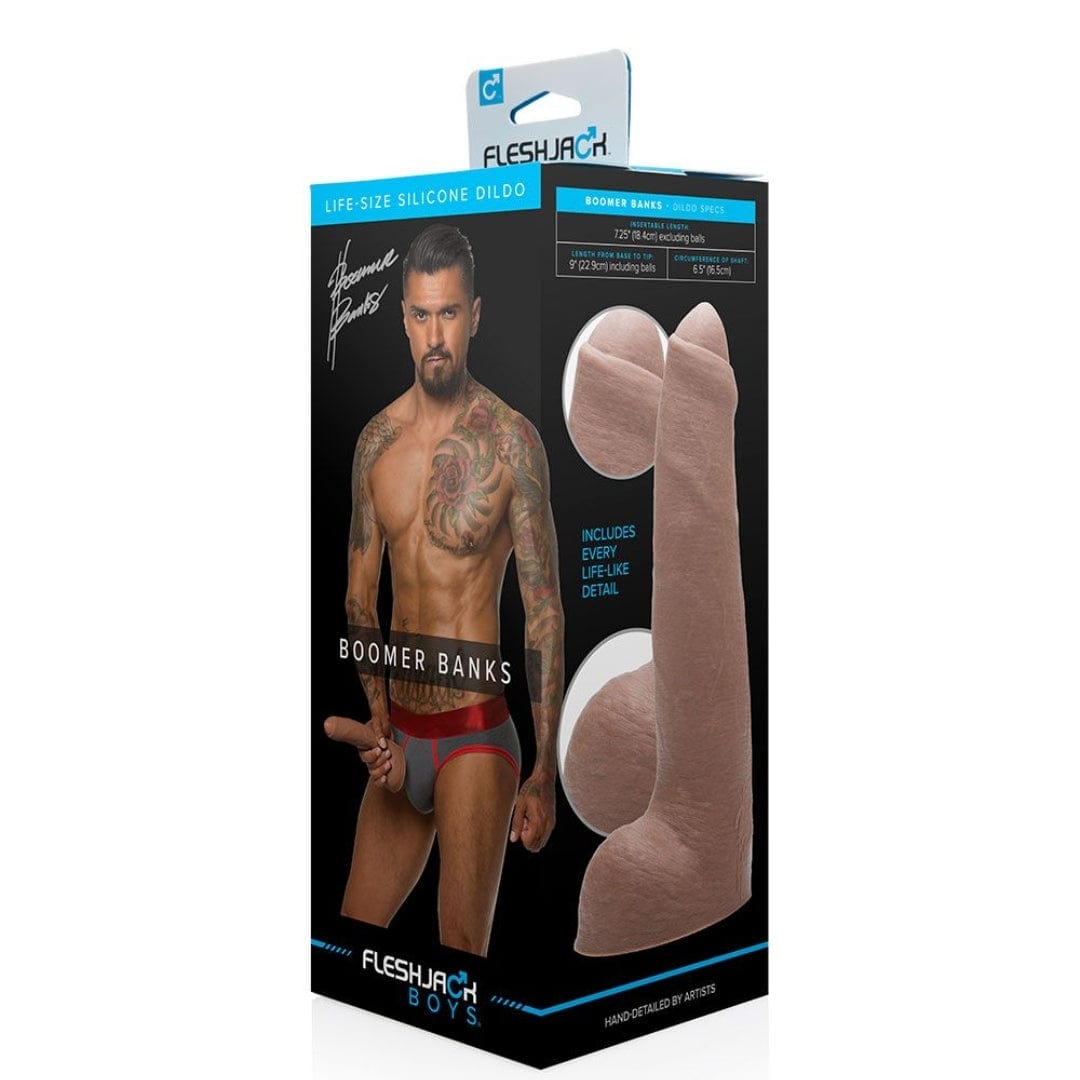 Fleshlight Fleshjack Boys - Boomer Banks 7.5inch Dildo - vac u lock compatible