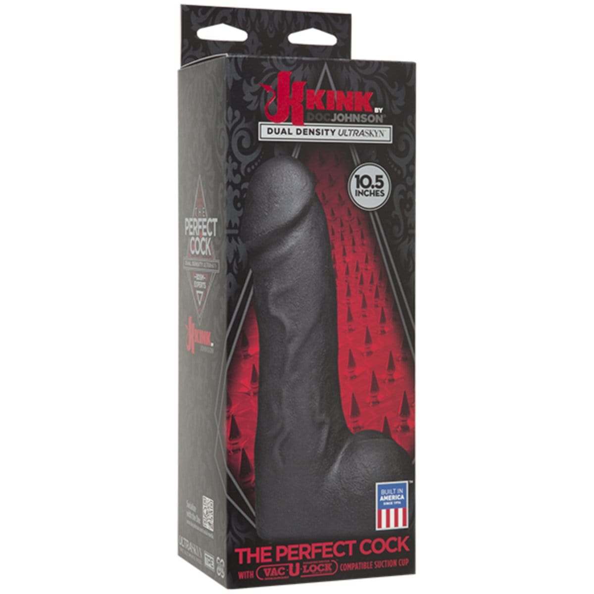 For Me To Love KINK The Perfect Cock With Removable Vac-U-Lock Suction Cup Black 10.5 inch