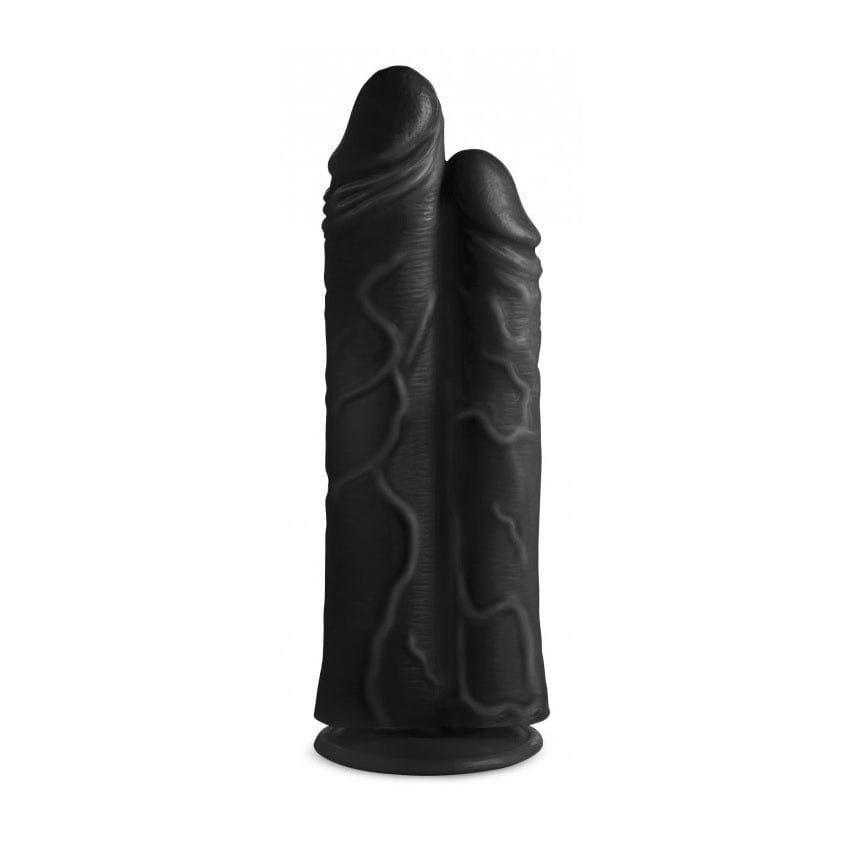 For Me To Love Master Cock Double Stuffer Double Pecker Dildo Black 10 inch