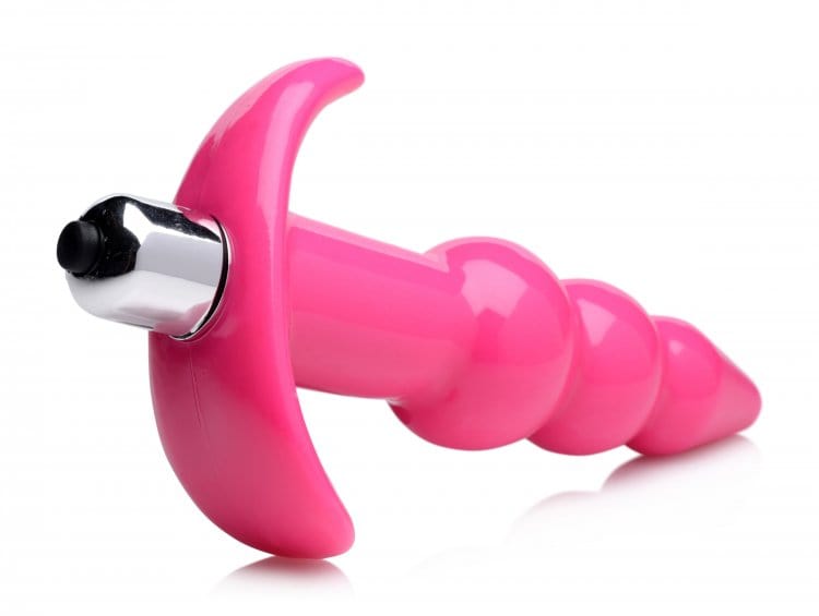 Frisky - Bubbling Pink Ribbed Anal Butt Plug Frisky - For Me To Love