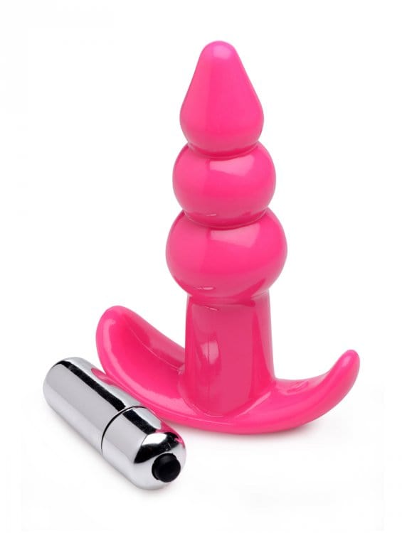 Frisky - Bubbling Pink Ribbed Anal Butt Plug Frisky - For Me To Love