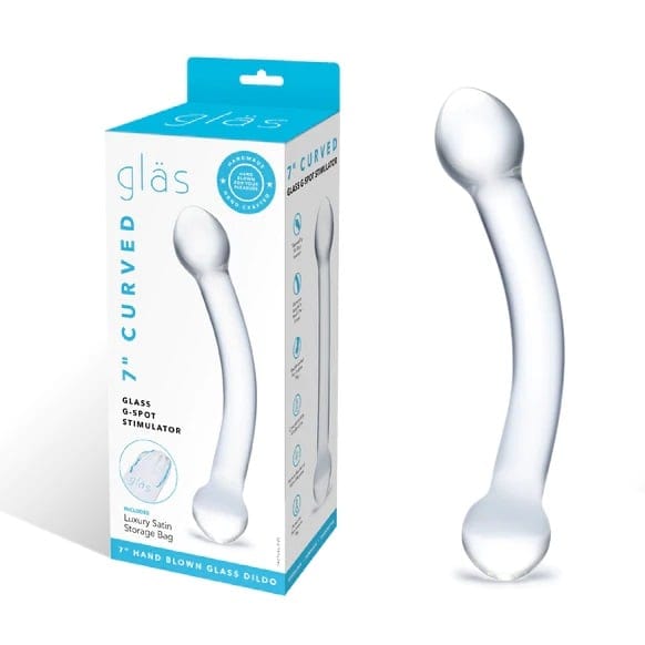 Glas Curved Glass G Spot Stimulator Clear 7 inches Glas - For Me To Love