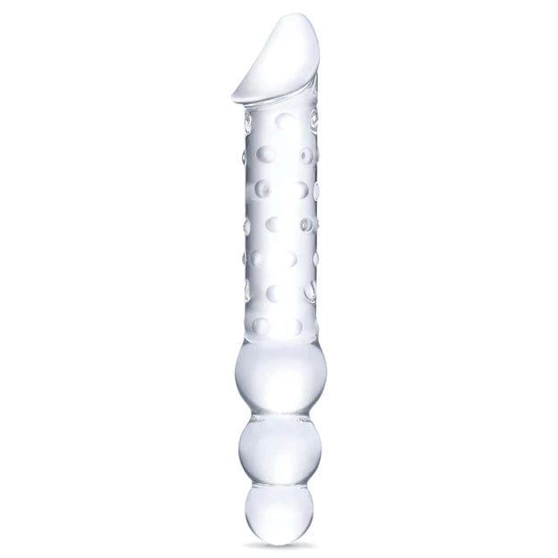 Glas Double Ended Glass Dildo with Anal Beads 12 inch