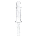 Glas - Girthy Glass Double Ended Dildo With Handle Grip | 11 inches Glas - For Me To Love