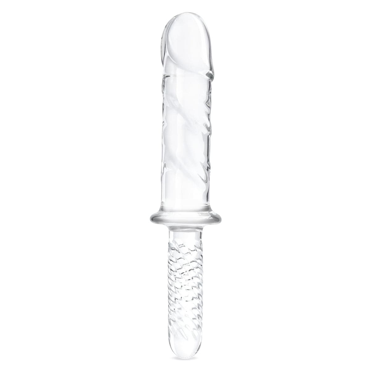 Glas - Girthy Glass Double Ended Dildo With Handle Grip | 11 inches Glas - For Me To Love