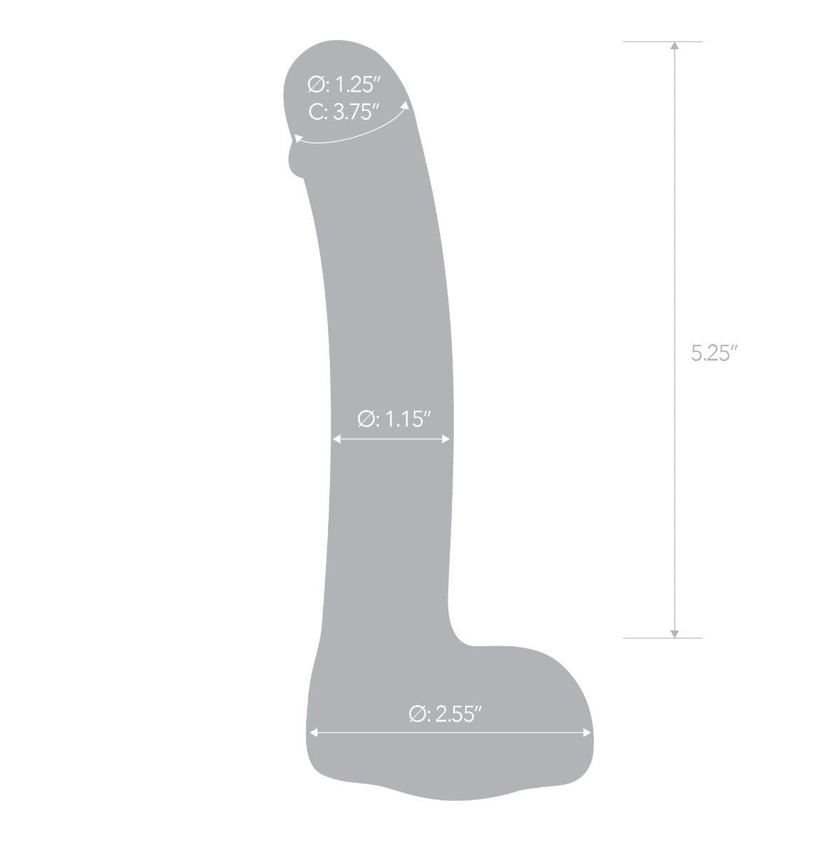 Glas Glas Realistic Curved Transparent 7 inch Dildo