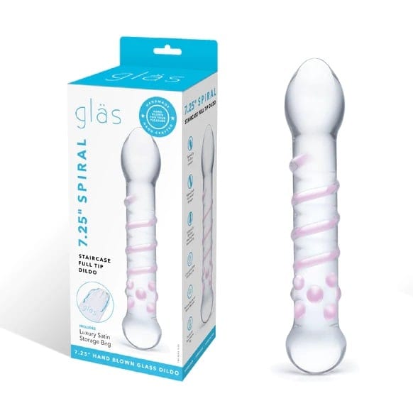 Glas - Spiral Staircase Full Tip Dildo Clear | 7.25 inches Glas - For Me To Love