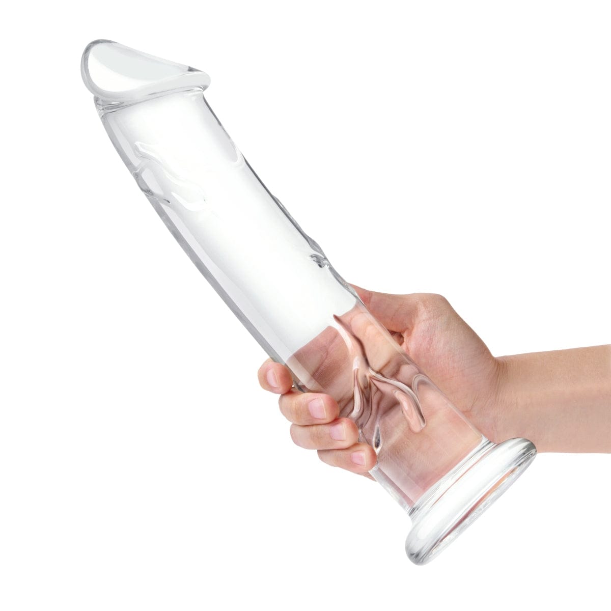 Glass - Glass Dildo With Veins and Flat Base | 12 inches Glas - For Me To Love