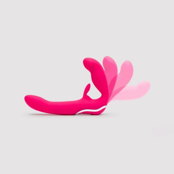 Happy Rabbit Strapless Strap On Rabbit Vibe Pink | FOR ME TO LOVE