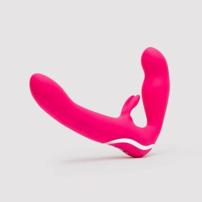 Happy Rabbit Strapless Strap On Rabbit Vibe Pink Happy Rabbit - For Me To Love