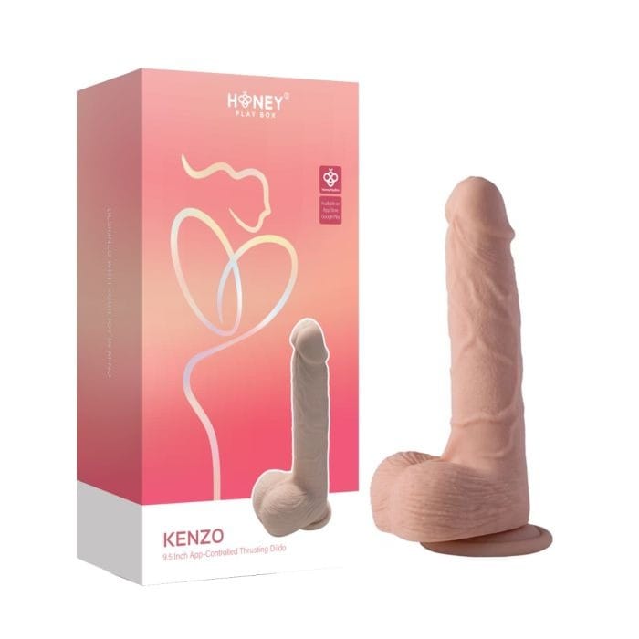Honey Play Box – Kenzo – Big Realistic Thrusting Dildo (App Controlled) | 9.5 inches Honey Play Box - For Me To Love