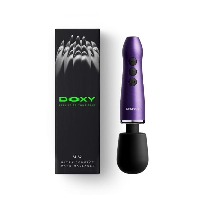 Doxy Go 2.0 - Small and Powerful Travel Massage Wand | Purple