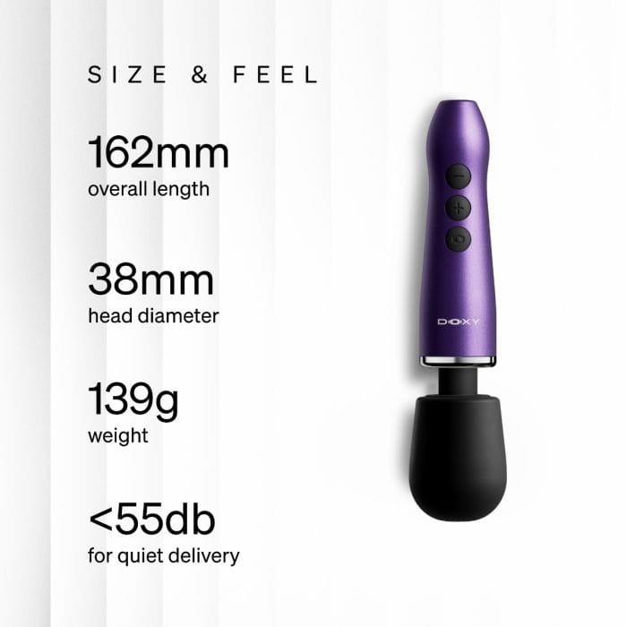Doxy Go 2.0 - Small and Powerful Travel Massage Wand | Purple