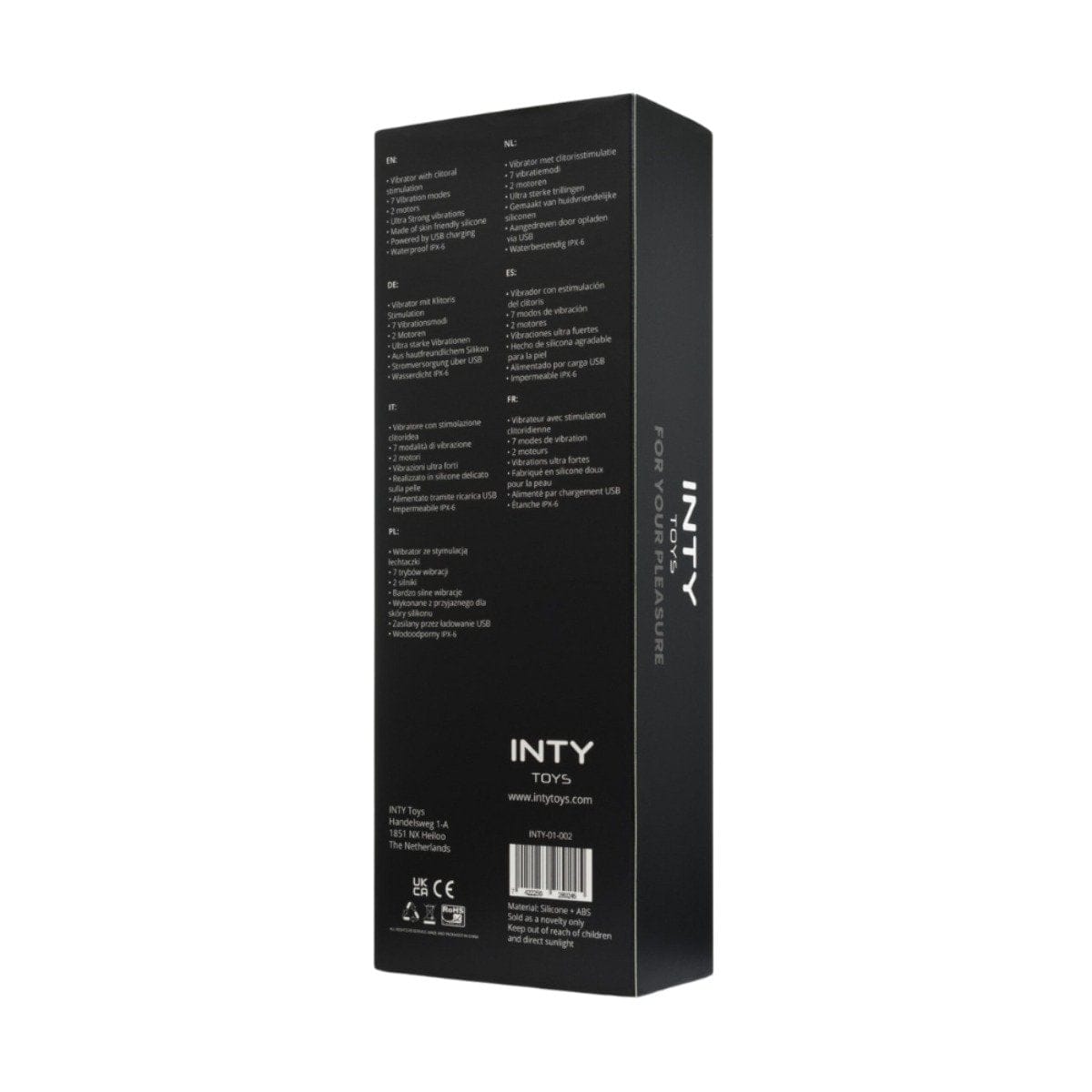 INTY Toys - Peak Duel Function Rabbit Vibrator | USB Rechargeable INTY Toys - For Me To Love