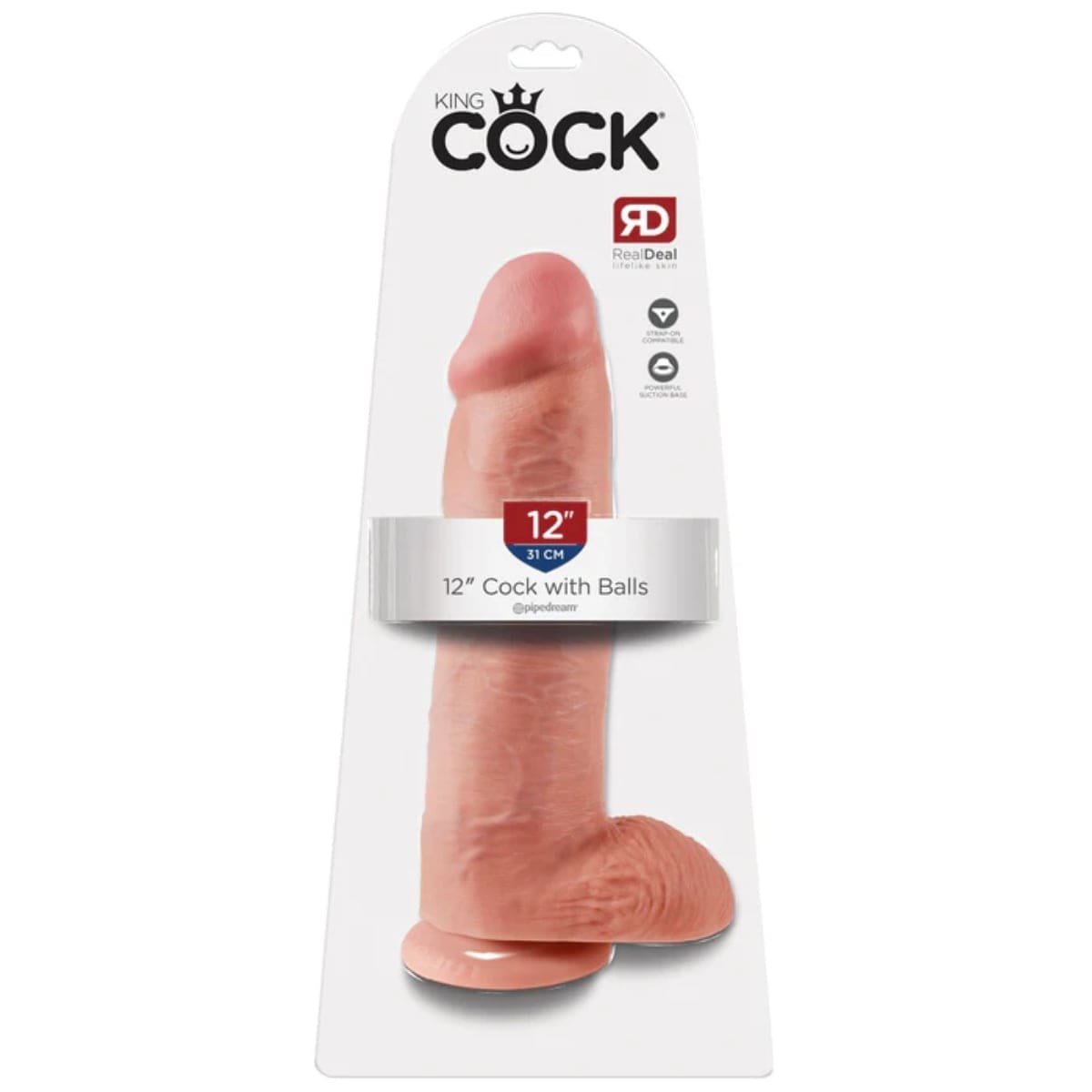 King Cock - Realistic Suction Cup Dildo with Balls | 12 inches King Cock - For Me To Love